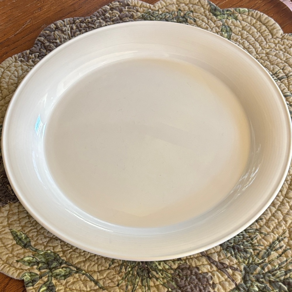 Elegant White Dinner Plate by Nancy Calhoun